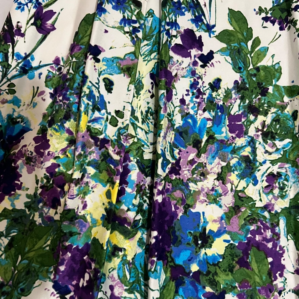 NWT Lauren Ralph Lauren Women’s Floral Fit & Flare Dress White Multi Size 14 - Picture 8 of 15